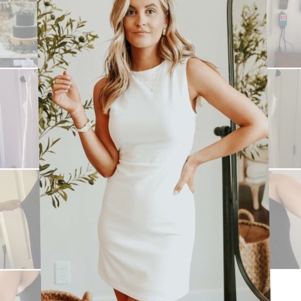 NWT Valencia sleeveless whit dress